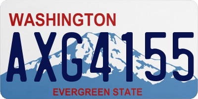 WA license plate AXG4155