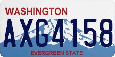WA license plate AXG4158