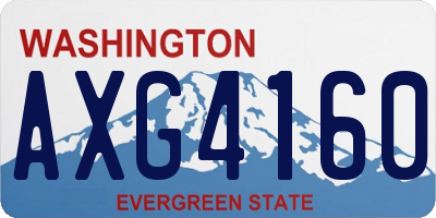 WA license plate AXG4160