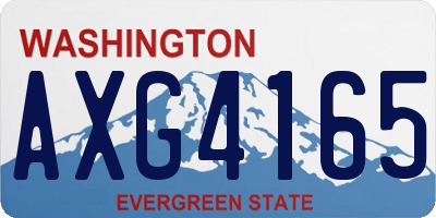 WA license plate AXG4165