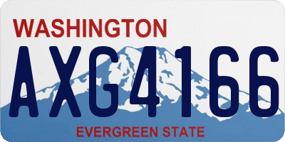 WA license plate AXG4166