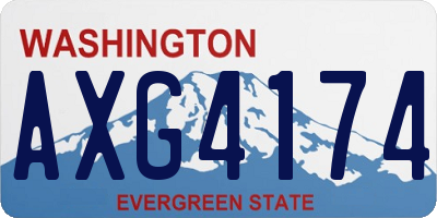 WA license plate AXG4174
