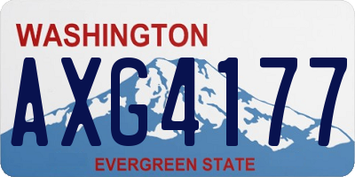 WA license plate AXG4177