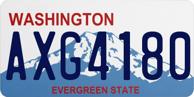 WA license plate AXG4180