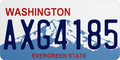 WA license plate AXG4185