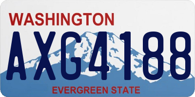 WA license plate AXG4188