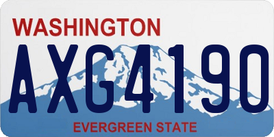 WA license plate AXG4190