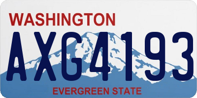 WA license plate AXG4193