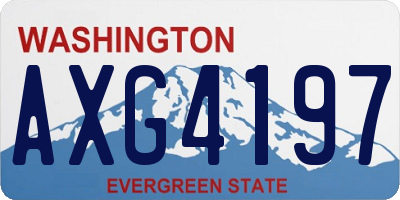 WA license plate AXG4197