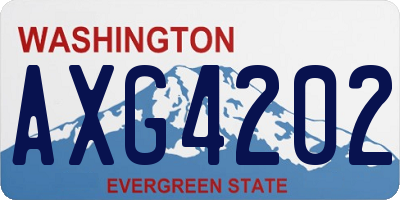 WA license plate AXG4202
