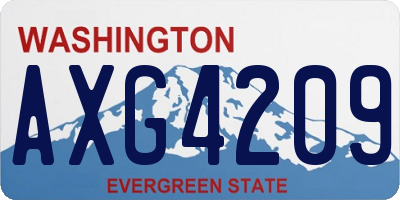 WA license plate AXG4209
