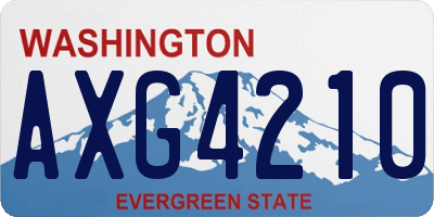 WA license plate AXG4210