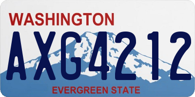 WA license plate AXG4212