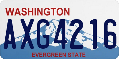 WA license plate AXG4216