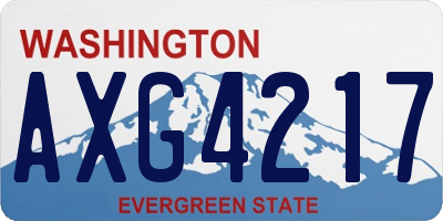 WA license plate AXG4217