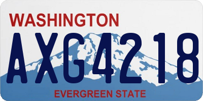 WA license plate AXG4218