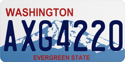 WA license plate AXG4220