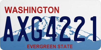 WA license plate AXG4221