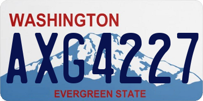 WA license plate AXG4227