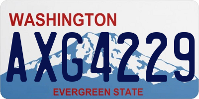 WA license plate AXG4229
