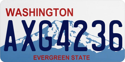 WA license plate AXG4236