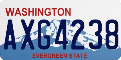 WA license plate AXG4238