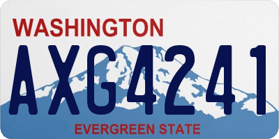 WA license plate AXG4241