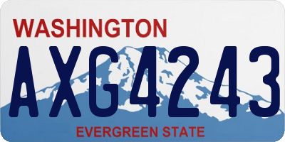 WA license plate AXG4243