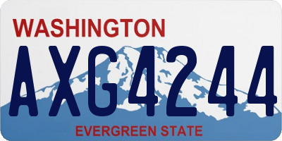 WA license plate AXG4244