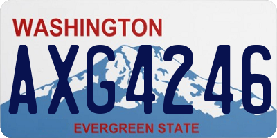 WA license plate AXG4246