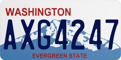 WA license plate AXG4247