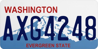 WA license plate AXG4248