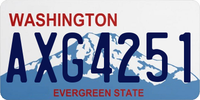 WA license plate AXG4251
