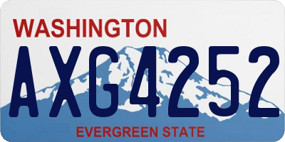 WA license plate AXG4252