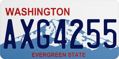 WA license plate AXG4255