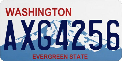 WA license plate AXG4256
