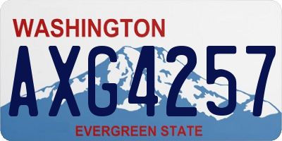 WA license plate AXG4257