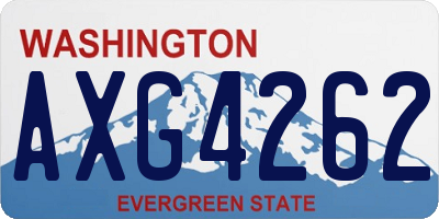 WA license plate AXG4262