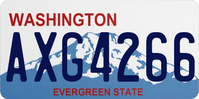 WA license plate AXG4266