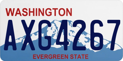 WA license plate AXG4267
