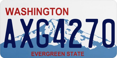 WA license plate AXG4270