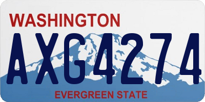 WA license plate AXG4274