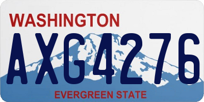 WA license plate AXG4276