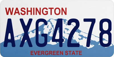 WA license plate AXG4278
