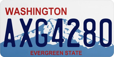 WA license plate AXG4280