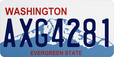 WA license plate AXG4281