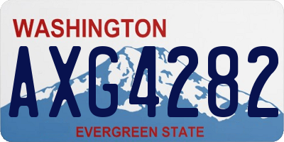 WA license plate AXG4282