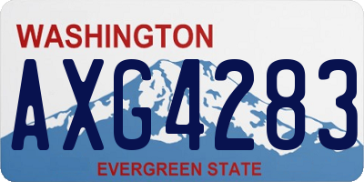 WA license plate AXG4283