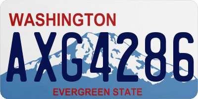 WA license plate AXG4286
