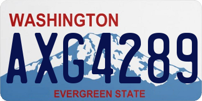 WA license plate AXG4289